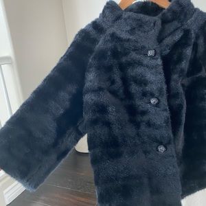 Vintage black faux fur jacket